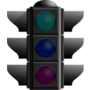 download Traffic Lights Turned Off clipart image with 180 hue color