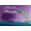 download Rainbow clipart image with 90 hue color