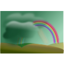 download Rainbow clipart image with 315 hue color