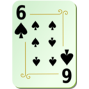 download Ornamental Deck 6 Of Spades clipart image with 45 hue color