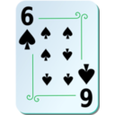 download Ornamental Deck 6 Of Spades clipart image with 135 hue color