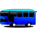 download Bus Cartoon clipart image with 180 hue color