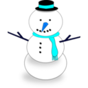 download Snowman clipart image with 180 hue color