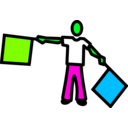 download S Semaphore clipart image with 90 hue color