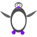 download Tux clipart image with 225 hue color