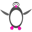 download Tux clipart image with 270 hue color