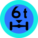 download 6t Wheelbase Sign clipart image with 180 hue color