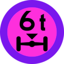 download 6t Wheelbase Sign clipart image with 270 hue color