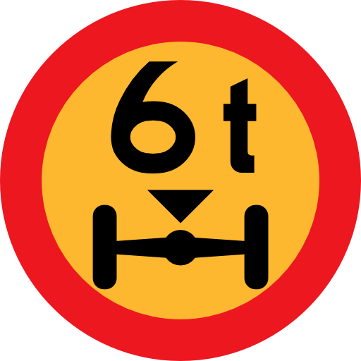 6t Wheelbase Sign