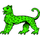 download Leopard Passant clipart image with 45 hue color