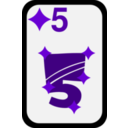 download Five Of Diamonds clipart image with 270 hue color