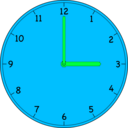 download Clock clipart image with 135 hue color