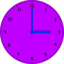 download Clock clipart image with 225 hue color