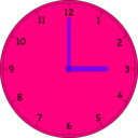 download Clock clipart image with 270 hue color