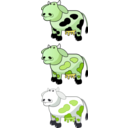 download Colour Cows clipart image with 45 hue color