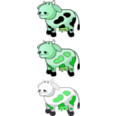 download Colour Cows clipart image with 90 hue color