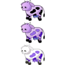 download Colour Cows clipart image with 225 hue color