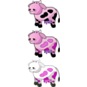 download Colour Cows clipart image with 270 hue color