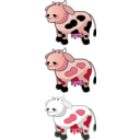 download Colour Cows clipart image with 315 hue color