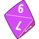download Dice clipart image with 90 hue color