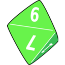 download Dice clipart image with 270 hue color