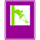 download Fireplug Sign clipart image with 90 hue color