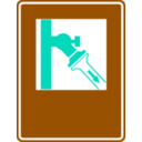 download Fireplug Sign clipart image with 180 hue color