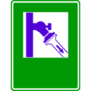 download Fireplug Sign clipart image with 270 hue color