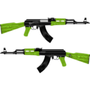 download Ak 47 Rifle clipart image with 45 hue color
