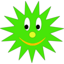 download Sun clipart image with 45 hue color