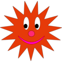 download Sun clipart image with 315 hue color