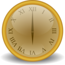 download Golden Clock clipart image with 0 hue color