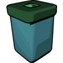 download Trash Can clipart image with 135 hue color