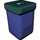 download Trash Can clipart image with 180 hue color