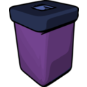 download Trash Can clipart image with 225 hue color