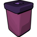 download Trash Can clipart image with 270 hue color