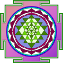 download Sri Yantra clipart image with 90 hue color