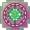 download Sri Yantra clipart image with 135 hue color