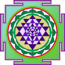 download Sri Yantra clipart image with 270 hue color