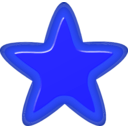 download Yellow Star clipart image with 180 hue color