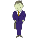 download Man In Suit clipart image with 45 hue color
