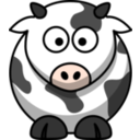 download Cartoon Cow clipart image with 45 hue color
