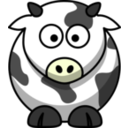 download Cartoon Cow clipart image with 90 hue color