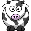 download Cartoon Cow clipart image with 315 hue color
