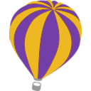 download Hot Air Balloon clipart image with 45 hue color