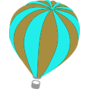 download Hot Air Balloon clipart image with 180 hue color