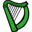 download Celtic Harp clipart image with 90 hue color