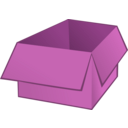 download Open Box clipart image with 270 hue color