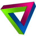 download Impossible Triangle clipart image with 90 hue color