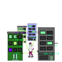 download Net Neighborhood clipart image with 90 hue color